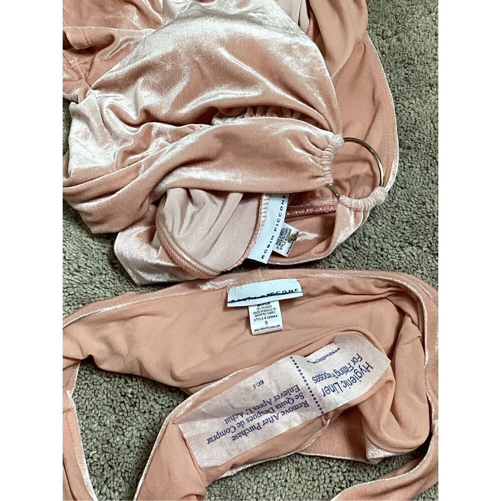 New. Robin Piccone blush stretchy velour bikini set. Small. Retails $189 - Picture 10 of 10